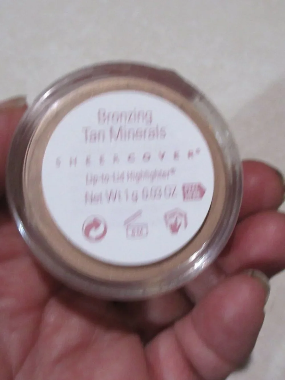 Sheer Cover lip to lid highlighter sealed rare